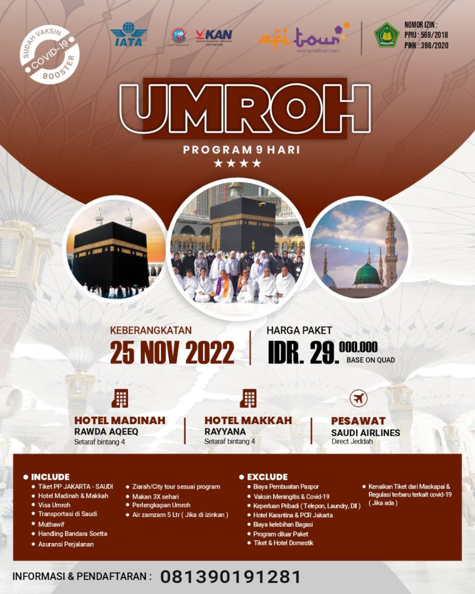 AFI TOUR - Umroh dan Haji Plus